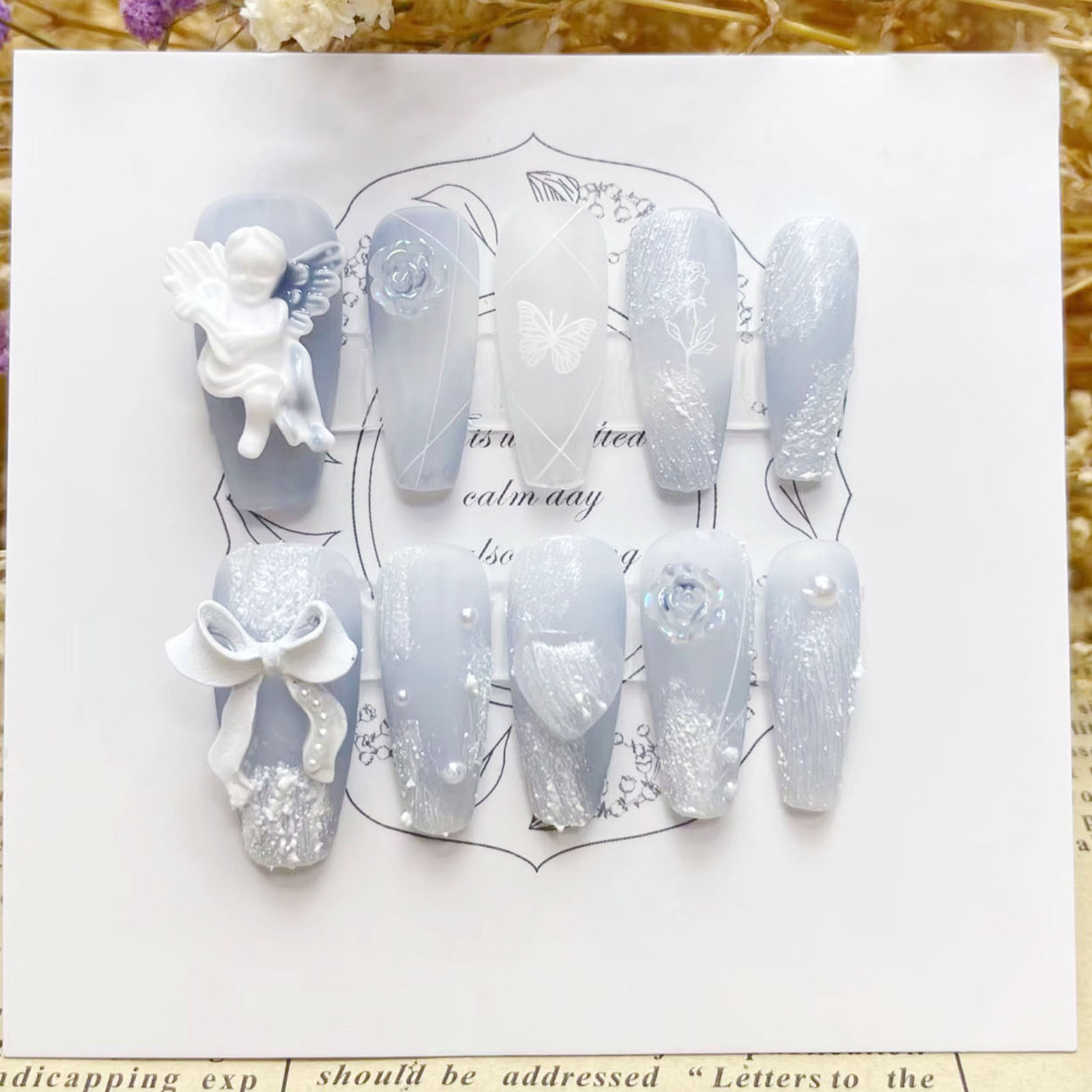3D Alçı Melek Yanlış Çivi Parl - Pressed Flower Art incelemesi ve fiyatı